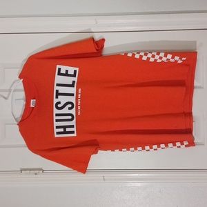 Hustle Follow Your Dreams Shirt With Checkered Details